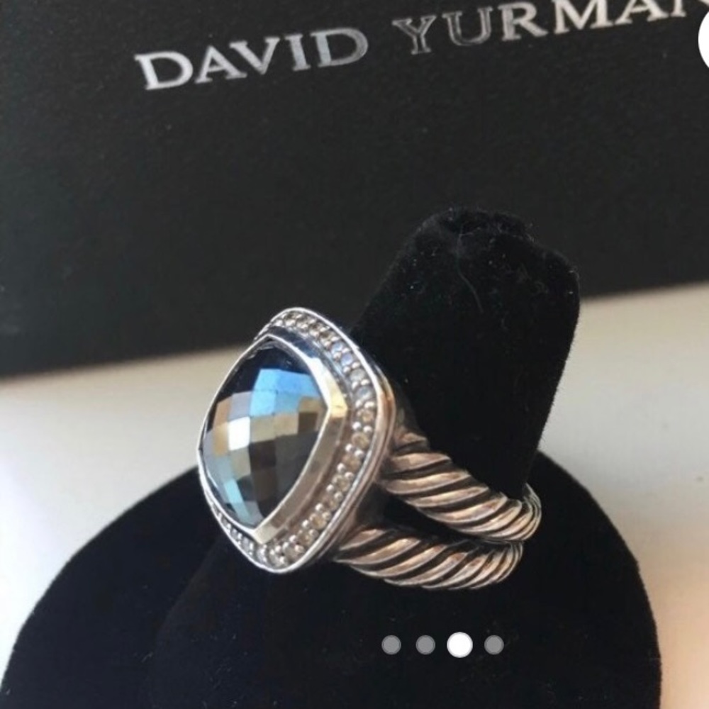 **RARE** DAVID YURMAN Hematite Diamond Albion Ring